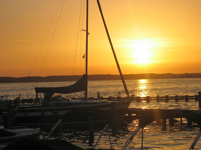 Sonnenuntergang am Fleesensee